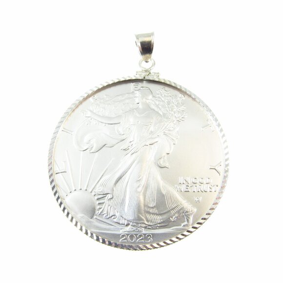 2023 BU American Silver Eagle Walking Liberty Bullion Coin Pendant - Picture 6 of 11